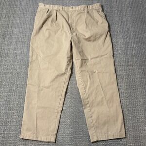 Polo by Ralph Lauren Andrew Pleated Chino Pants Mens 42x30 Khaki Cotton